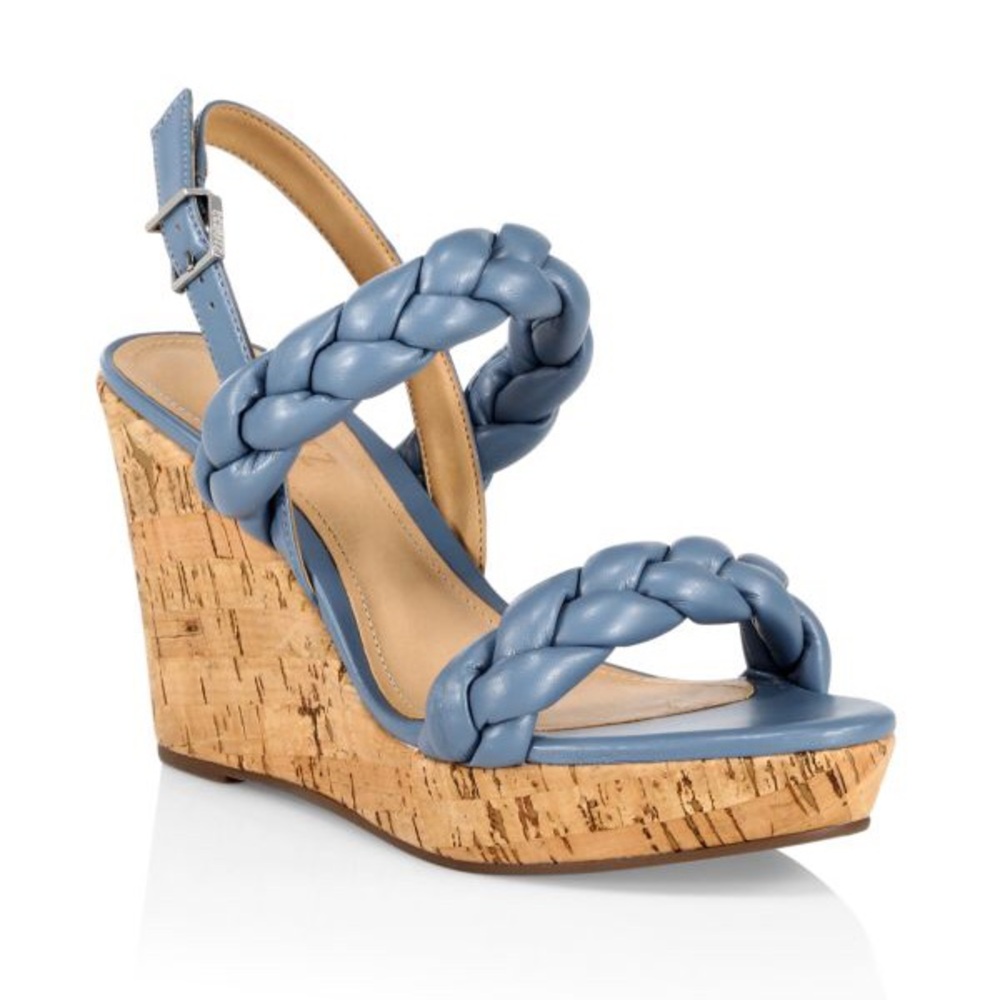 Schutz Braided Blue Sandals